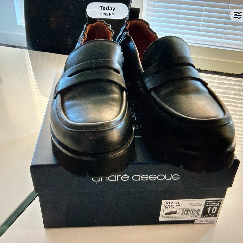 Andre Assous Classic Black Loafers